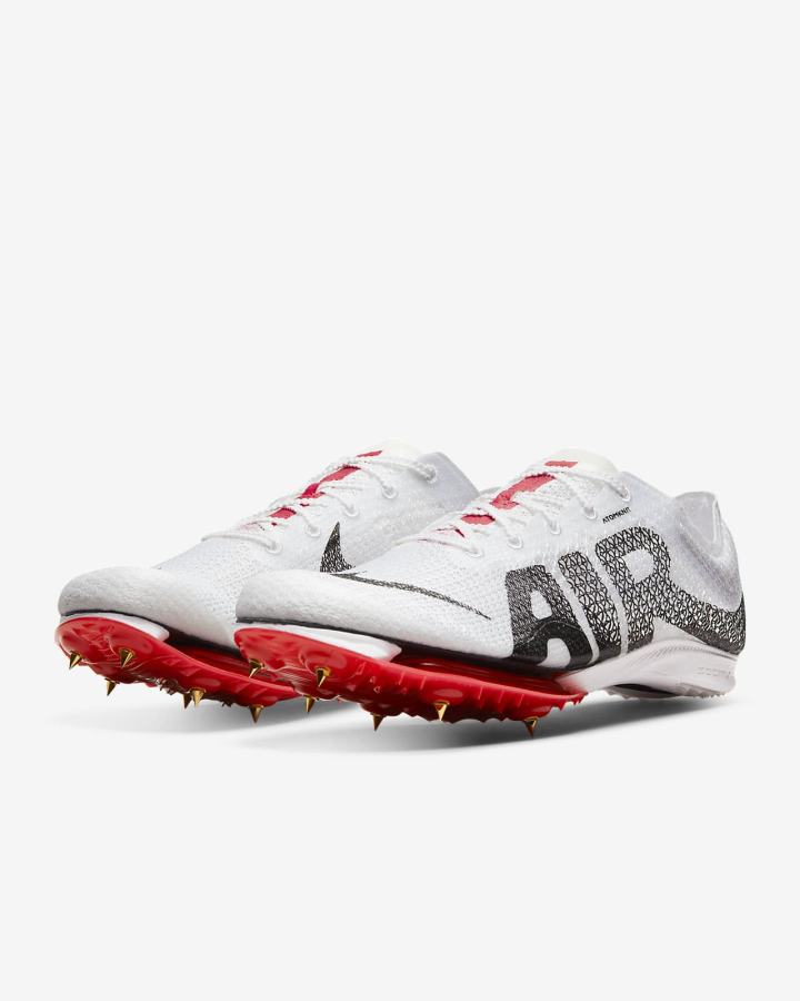 Tenis Clavos Nike Air Zoom Victory More Uptempo Track & Field Distance Spikes Hombre Blancas Rojas Negras | KZVWY-9105