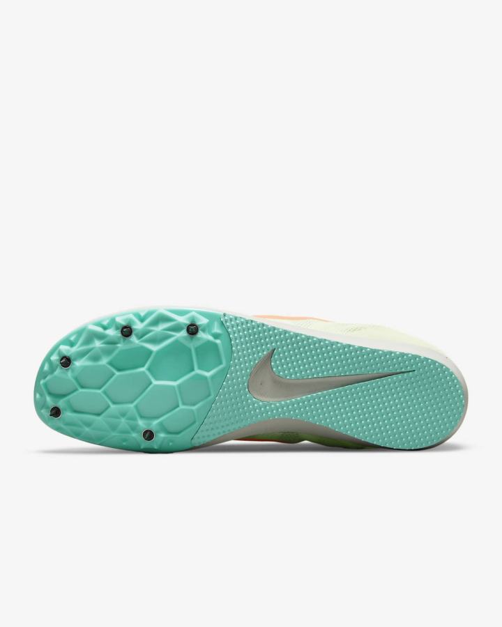 Tenis Clavos Nike Zoom Rival D 10 Track & Field Distance Spikes Hombre Turquesa Naranjas | LGNJB-4769