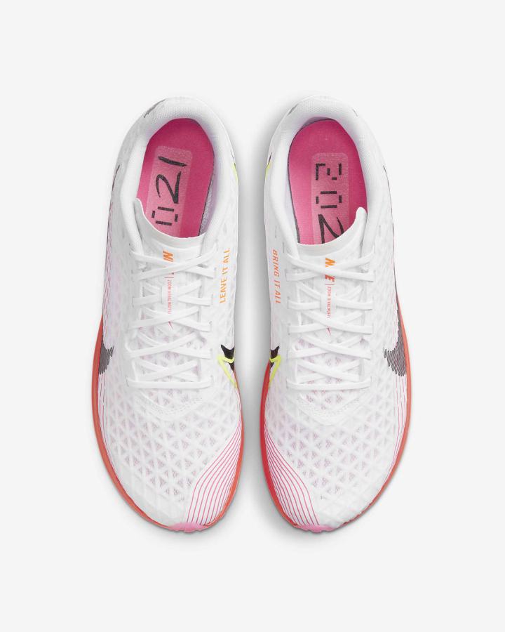 Tenis Clavos Nike Zoom Rival Waffle 5 Track & Field Distance Spikes Mujer Blancas Rojas Claro Negras | KBVXL-0812