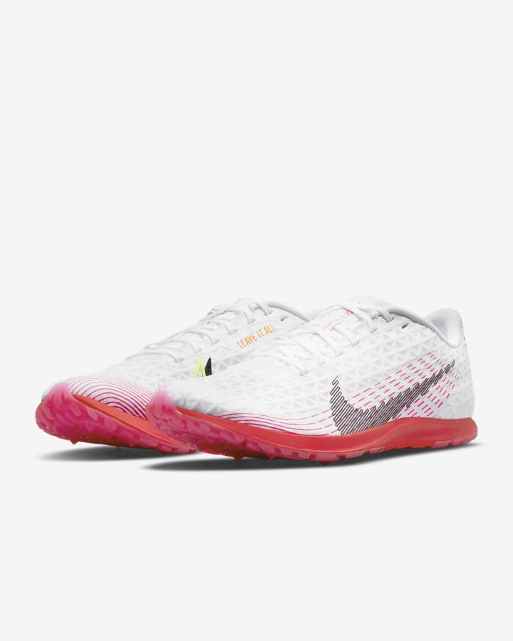 Tenis Clavos Nike Zoom Rival Waffle 5 Track & Field Distance Spikes Mujer Blancas Rojas Claro Negras | KBVXL-0812