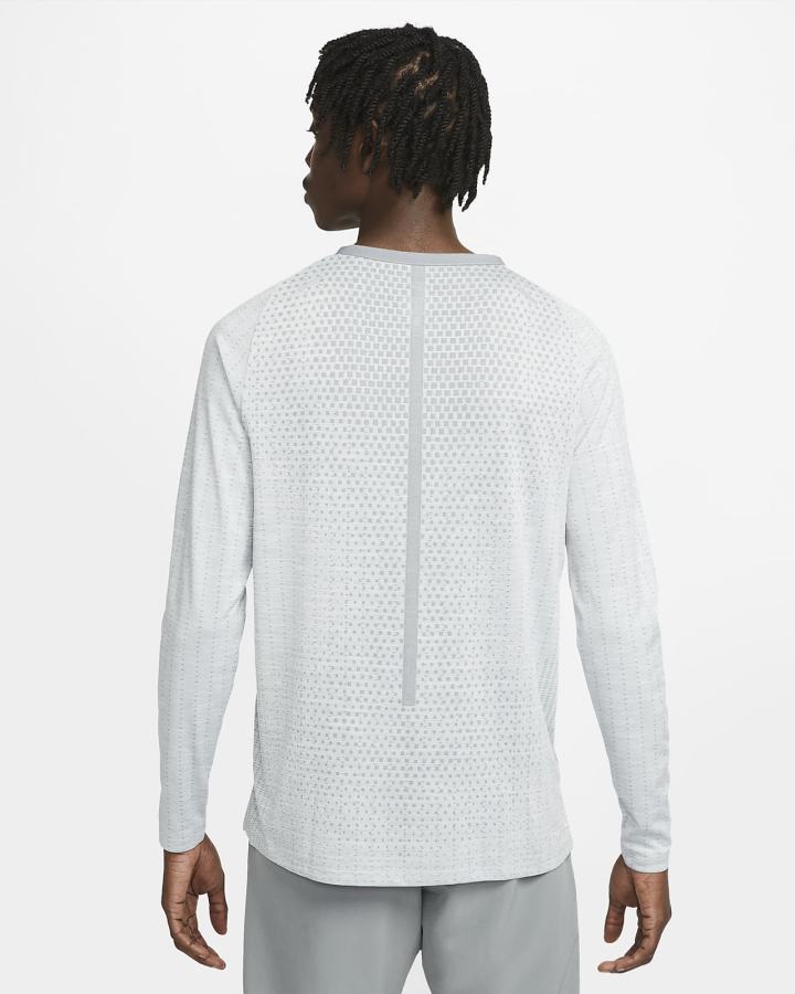 Top Running Nike Dri-FIT ADV Techknit Ultra Long-Sleeve Hombre Gris | VCJTN-8250