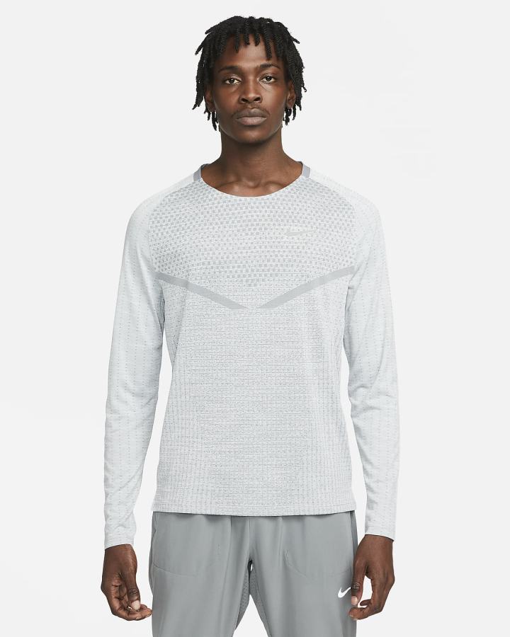Top Running Nike Dri-FIT ADV Techknit Ultra Long-Sleeve Hombre Gris | VCJTN-8250