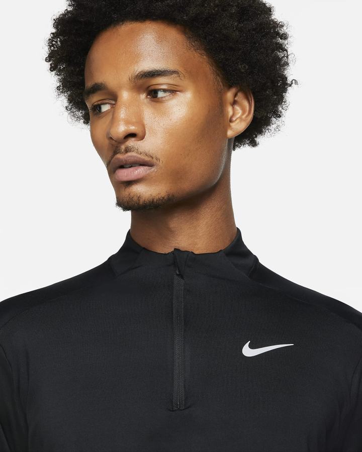 Top Running Nike Dri-FIT Element 1/4-Zip Hombre Negras | JNTSY-6432