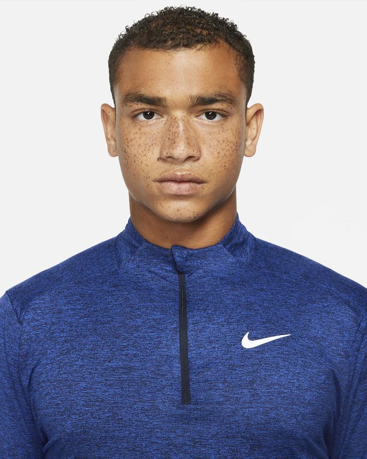 Top Running Nike Dri-FIT Element 1/4-Zip Hombre Obsidian Azul Real | TUVHF-5290