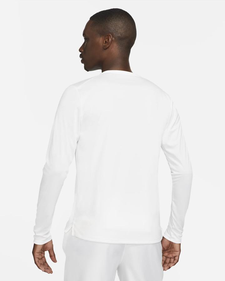 Top Running Nike Dri-FIT Miler Long-Sleeve Hombre Blancas | KPFOC-0478