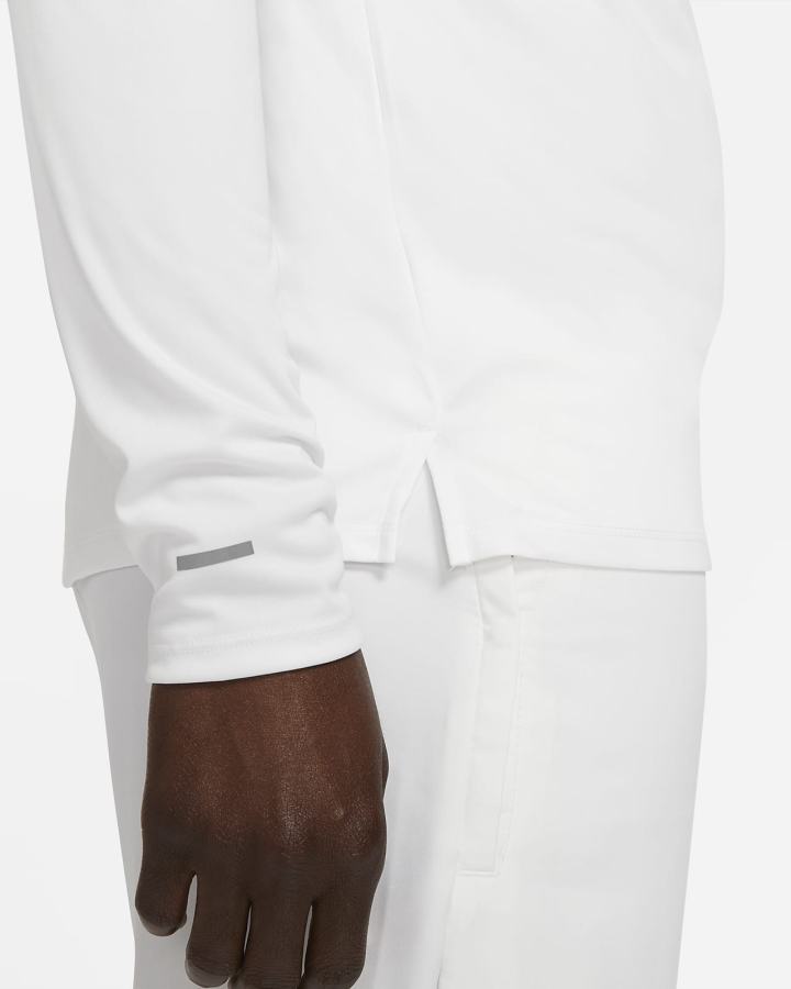 Top Running Nike Dri-FIT Miler Long-Sleeve Hombre Blancas | KPFOC-0478
