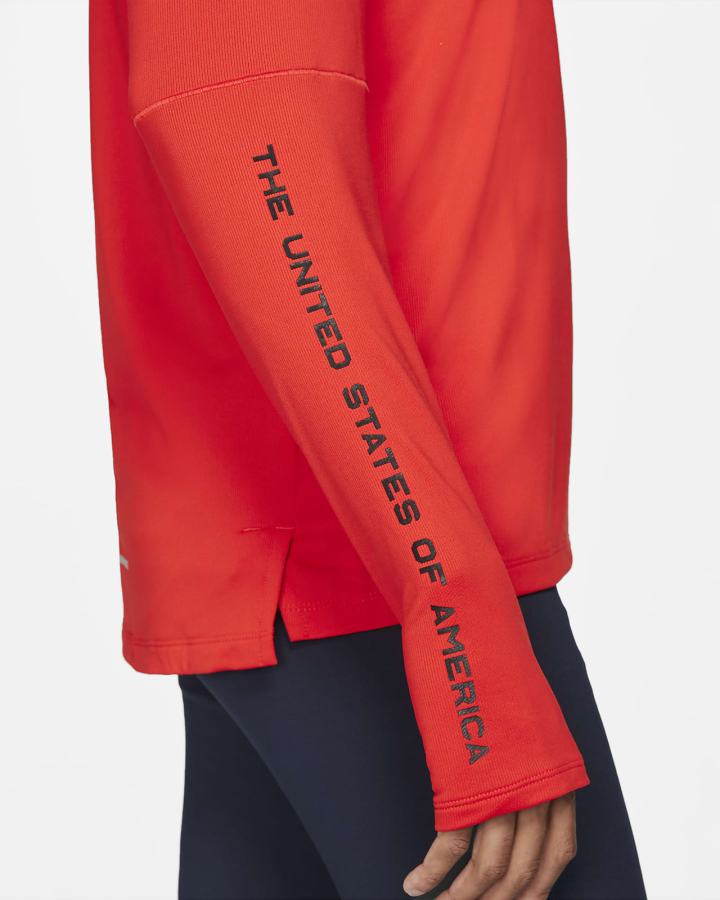 Top Running Nike Dri-FIT Team USA Element 1/2-Zip Hombre Rojas Negras | TDSIF-7401