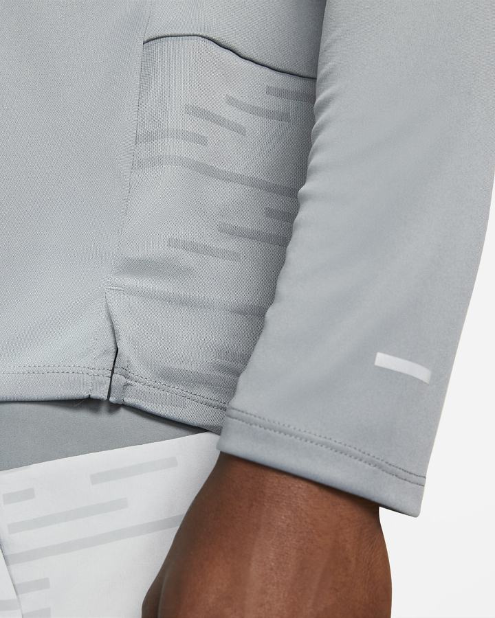 Top Running Nike Dri-FIT UV Run Division Miler Long-Sleeve Hombre Gris | GOSRV-9068