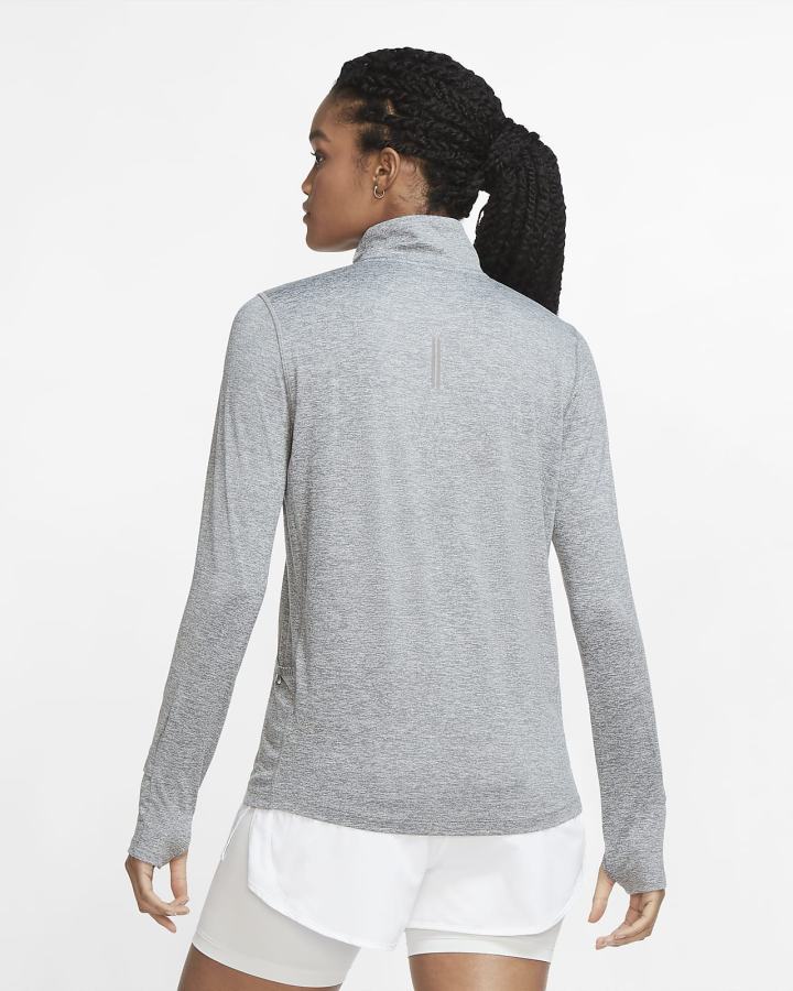 Top Running Nike Element 1/2-Zip (Plus Size) Mujer Gris Gris Claro | ARBQO-7618