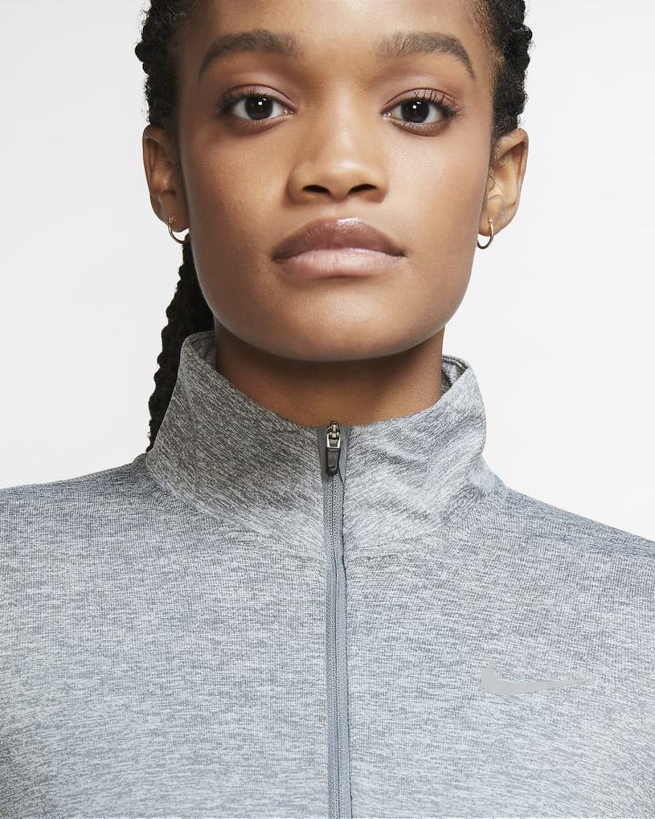 Top Running Nike Element 1/2-Zip (Plus Size) Mujer Gris Gris Claro | ARBQO-7618