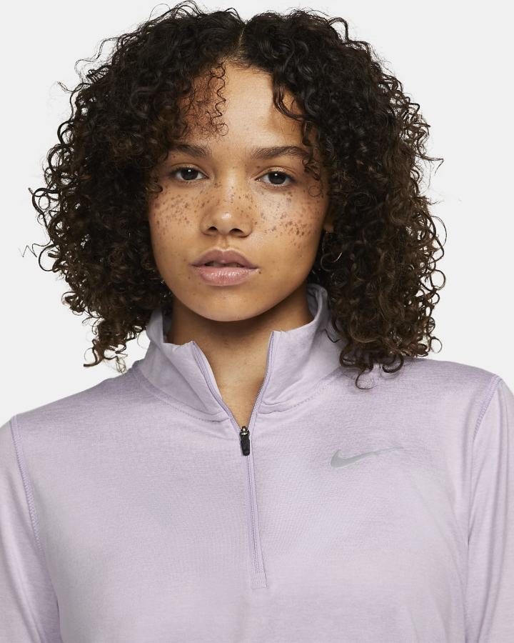 Top Running Nike Element 1/2-Zip (Plus Size) Mujer Moradas | DGQWK-0619