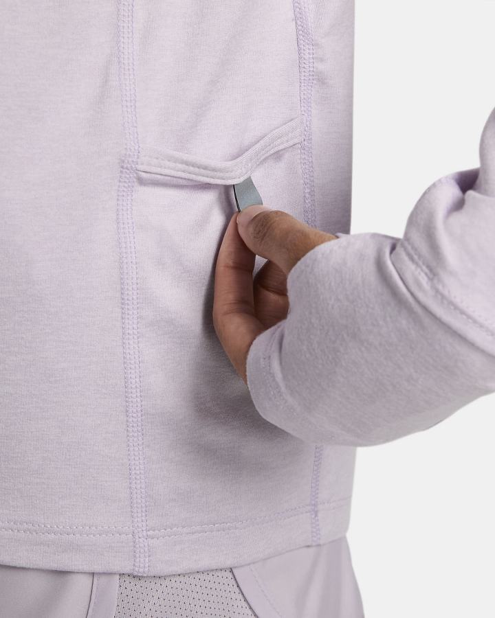 Top Running Nike Element 1/2-Zip (Plus Size) Mujer Moradas | DGQWK-0619