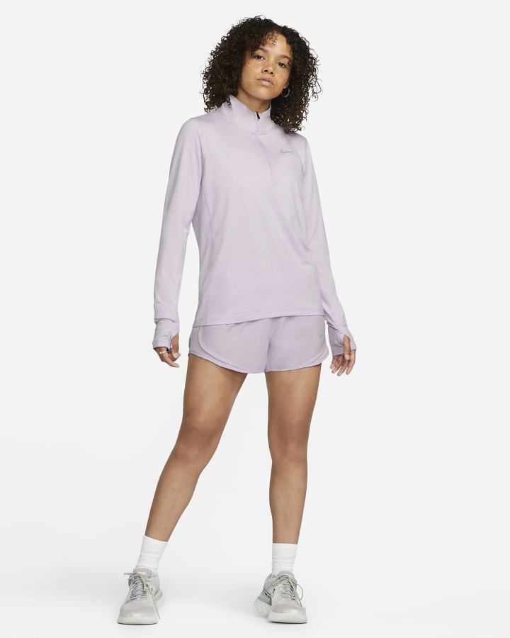 Top Running Nike Element 1/2-Zip (Plus Size) Mujer Moradas | DGQWK-0619