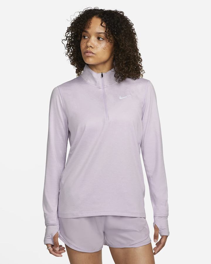Top Running Nike Element 1/2-Zip (Plus Size) Mujer Moradas | DGQWK-0619