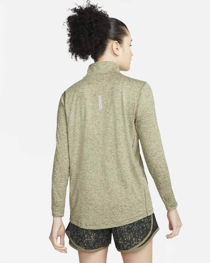 Top Running Nike Element 1/2-Zip (Plus Size) Mujer Verde Oliva | LGRMC-6372