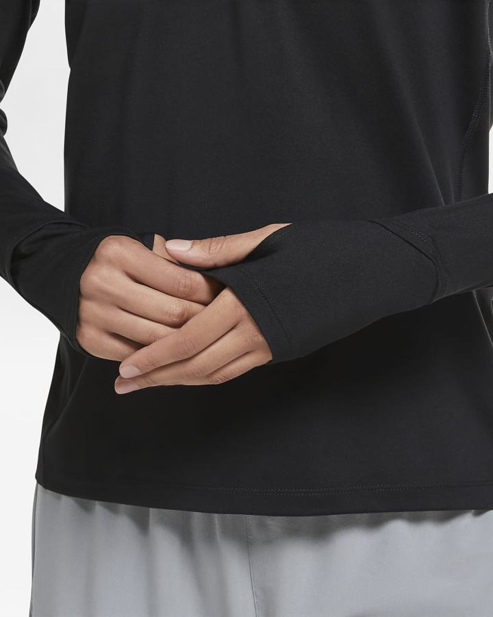 Top Running Nike Element 1/2-Zip (Plus Size) Mujer Negras | NKZJF-7041