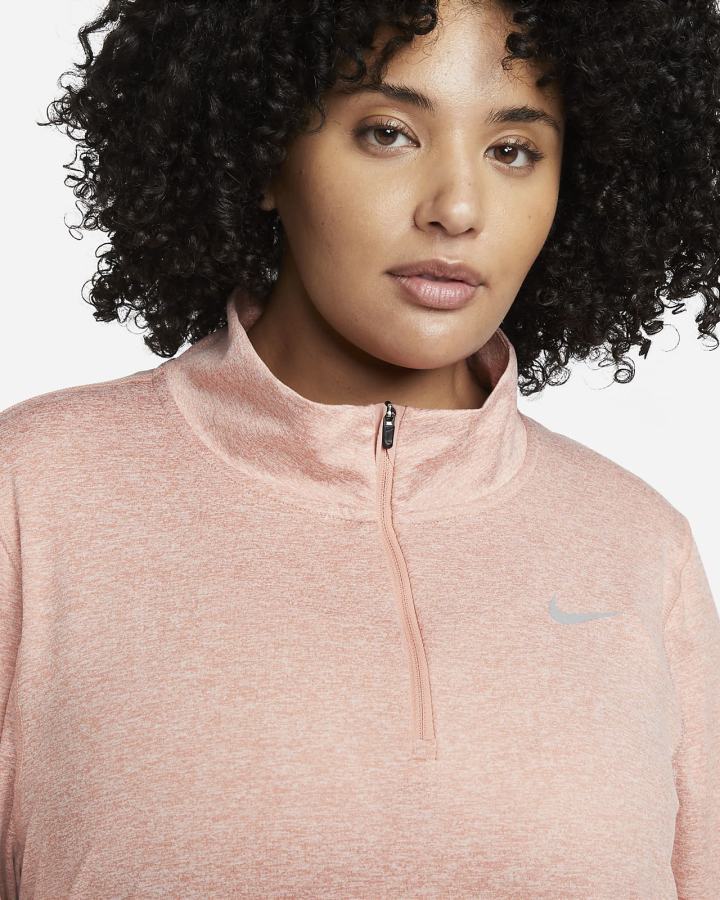 Top Running Nike Element 1/2-Zip (Plus Size) Mujer Verde Menta | OCMQX-2739