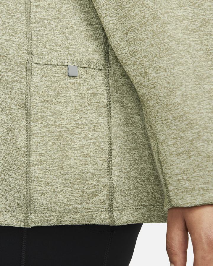 Top Running Nike Element 1/2-Zip (Plus Size) Mujer Verde Oliva | QUSAM-6872