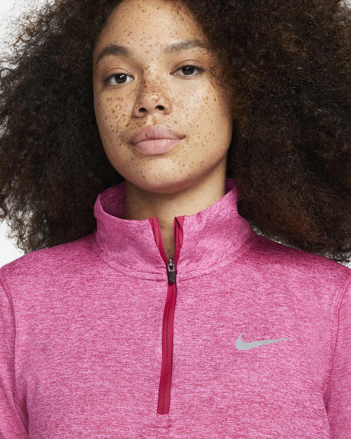 Top Running Nike Element 1/2-Zip (Plus Size) Mujer Rosas | RHTGC-8937