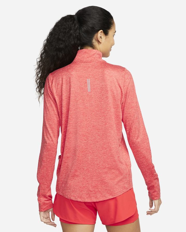 Top Running Nike Element 1/2-Zip (Plus Size) Mujer Rojas Claro | RZOAK-1690