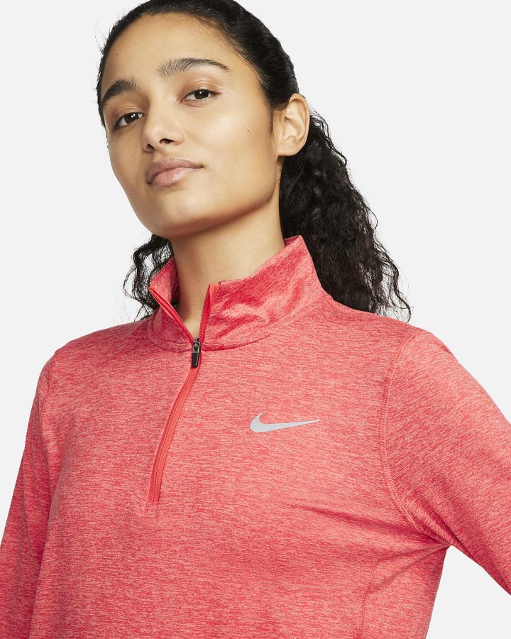 Top Running Nike Element 1/2-Zip (Plus Size) Mujer Rojas Claro | RZOAK-1690