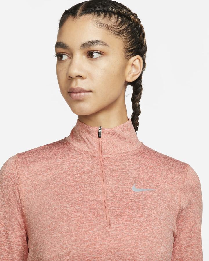 Top Running Nike Element 1/2-Zip (Plus Size) Mujer Verde Menta | VAMEY-0587