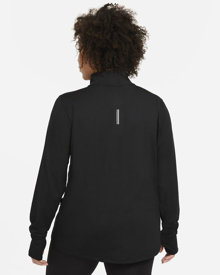Top Running Nike Element 1/2-Zip (Plus Size) Mujer Negras | VDUBM-5879