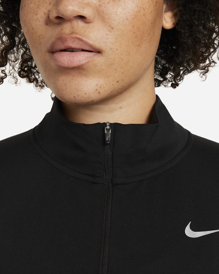 Top Running Nike Element 1/2-Zip (Plus Size) Mujer Negras | VDUBM-5879