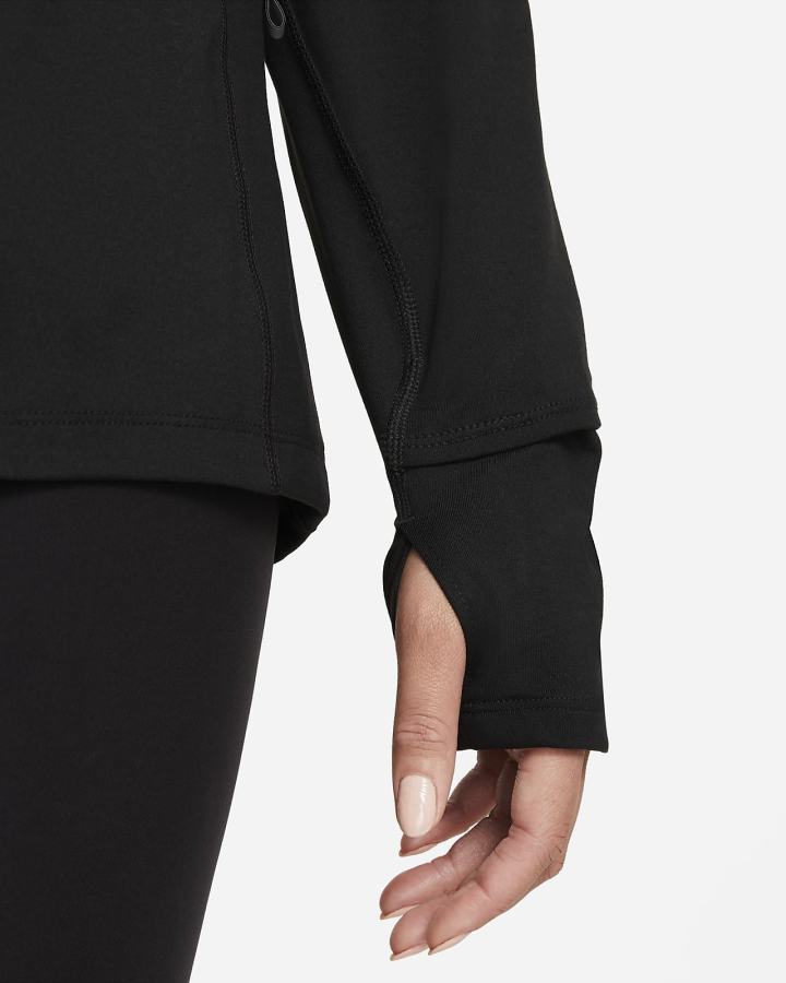 Top Running Nike Element 1/2-Zip (Plus Size) Mujer Negras | VDUBM-5879