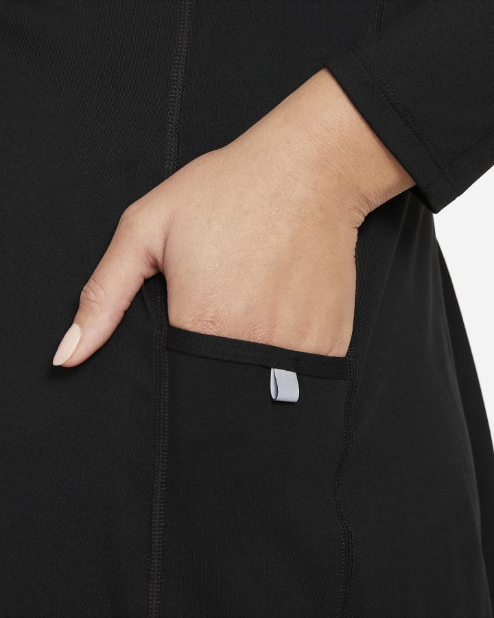 Top Running Nike Element 1/2-Zip (Plus Size) Mujer Negras | VDUBM-5879