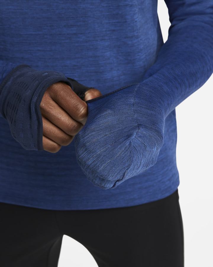 Top Running Nike Therma-FIT Repel Element 1/4-Zip Hombre Obsidian Azul Real | RFEID-6045