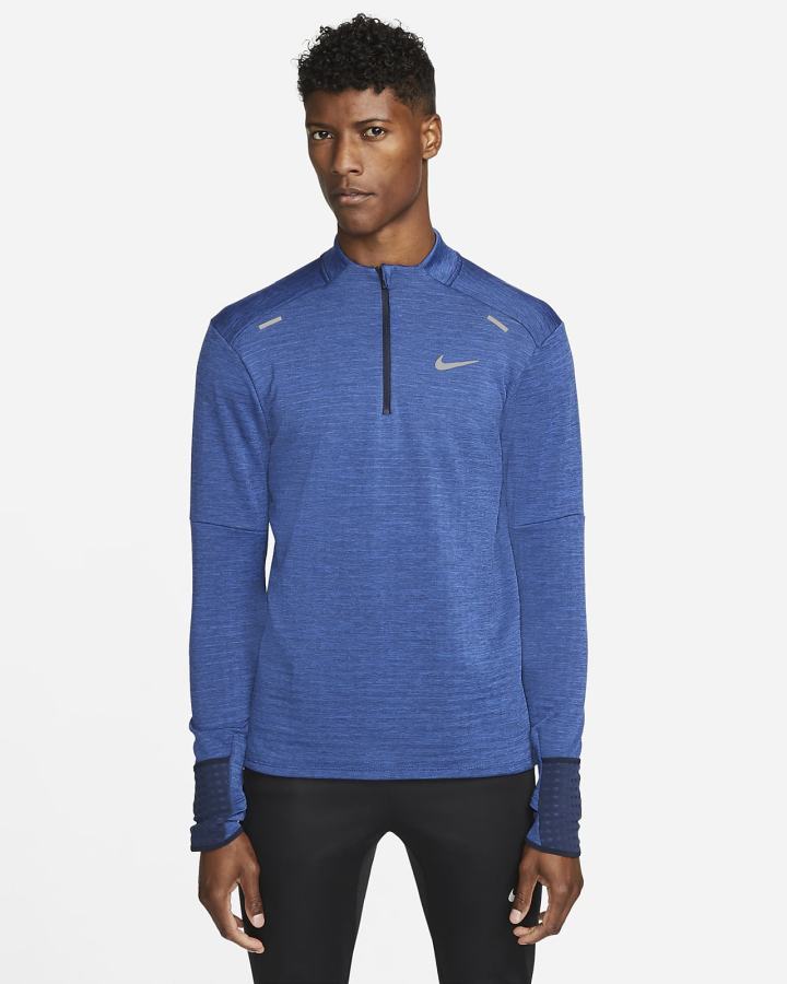 Top Running Nike Therma-FIT Repel Element 1/4-Zip Hombre Obsidian Azul Real | RFEID-6045