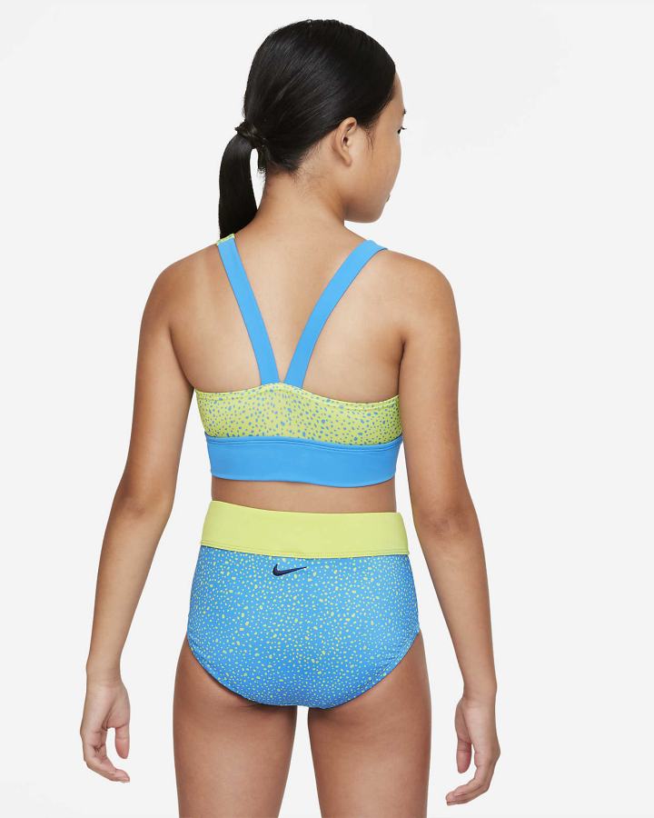 Trajes De Baño Nike Water Dots Kids Asymmetrical Top & High Waist Bikini Set Niña Azules | WKLTC-8367