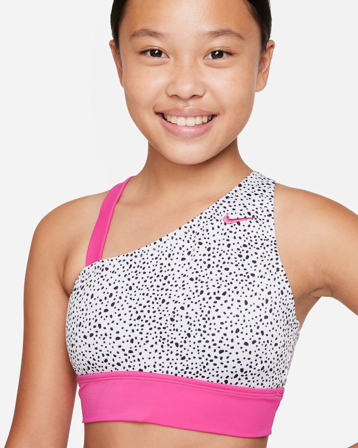 Trajes De Baño Nike Water Dots Kids Asymmetrical Top & High Waist Bikini Set Niña Negras | ZEWMO-4357