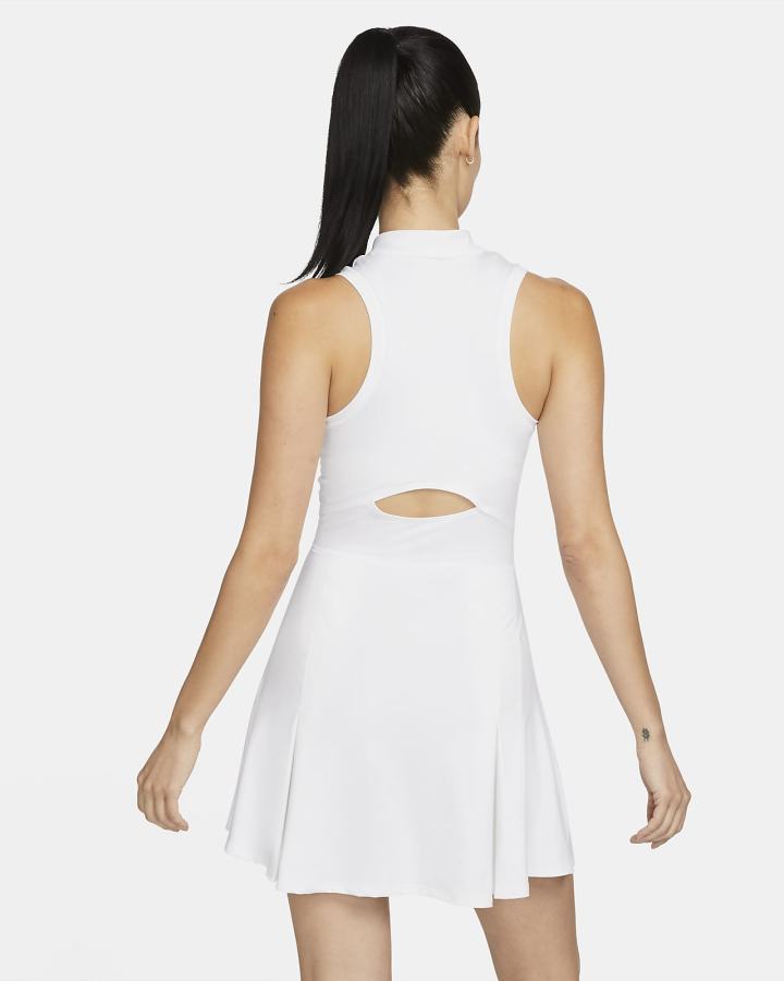 Vestido Nike Court Dri-FIT Victory Tennis Mujer Blancas Negras | AXTMH-4126
