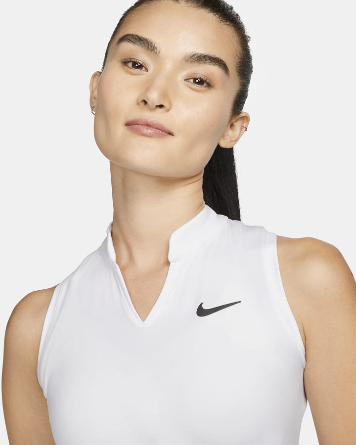 Vestido Nike Court Dri-FIT Victory Tennis Mujer Blancas Negras | AXTMH-4126