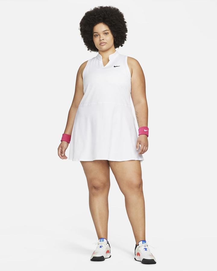 Vestido Nike Court Dri-FIT Victory Tennis Mujer Blancas Negras | KBHNF-4765
