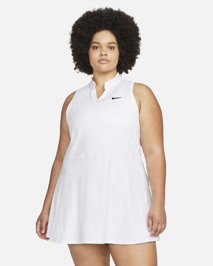 Vestido Nike Court Dri-FIT Victory Tennis Mujer Blancas Negras | KBHNF-4765