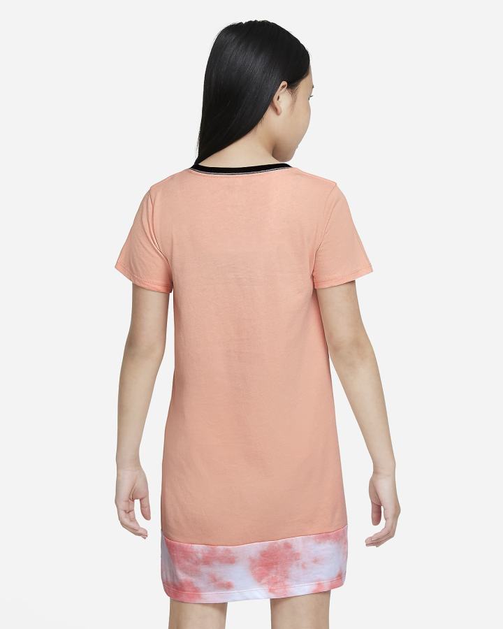 Vestido Nike Jordan Tie Dye Kids Niña Naranjas | KHOSZ-2160