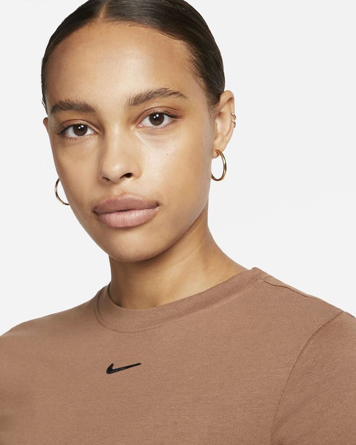 Vestido Nike Sportswear Color Clash Maxi Mujer Marrones | QTPGY-4216