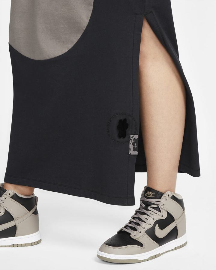Vestido Nike Sportswear Color Clash Maxi Mujer Gris Negras | VDCWH-6702