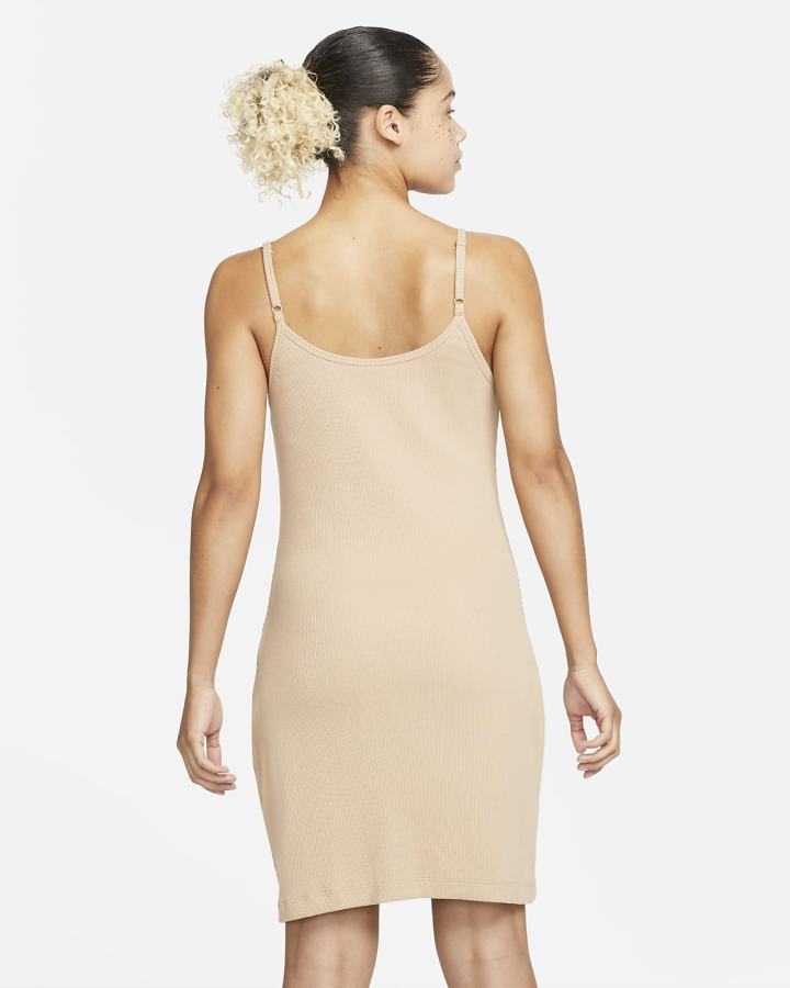 Vestido Nike Sportswear Essential Acanalado (Plus Size) Mujer Blancas | FOZWV-9413