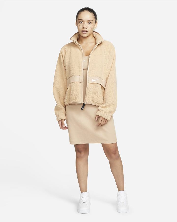 Vestido Nike Sportswear Essential Acanalado (Plus Size) Mujer Blancas | FOZWV-9413