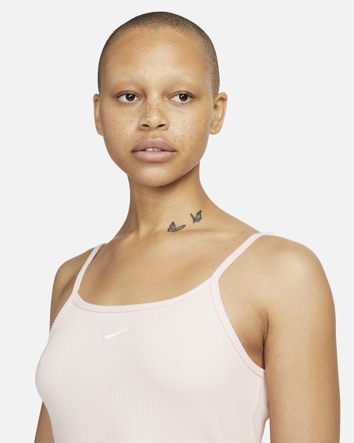 Vestido Nike Sportswear Essential Acanalado (Plus Size) Mujer Blancas | SEKRD-9057