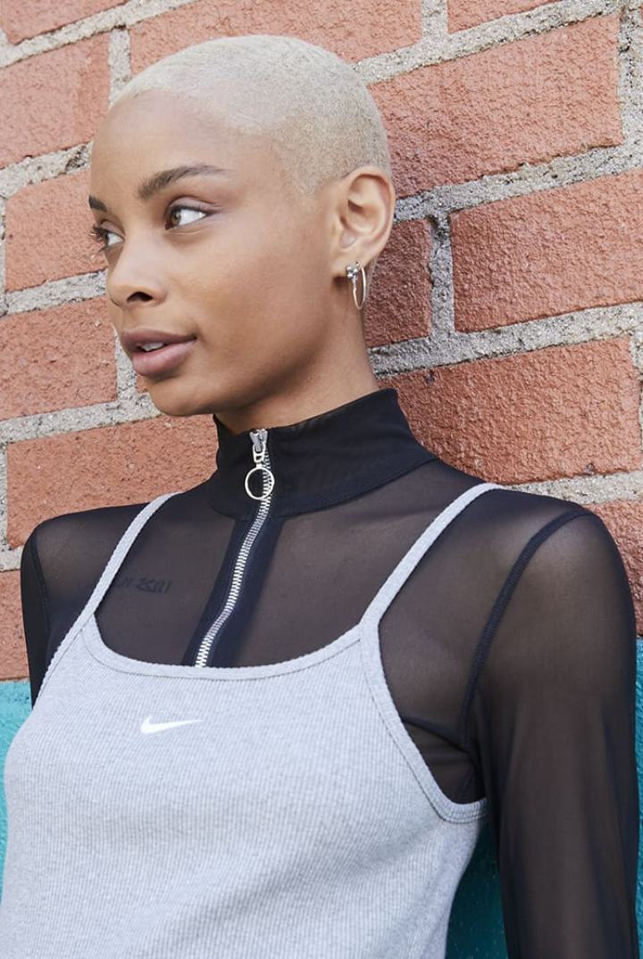 Vestido Nike Sportswear Essential Acanalado (Plus Size) Mujer Negras Blancas | UTMRX-5912