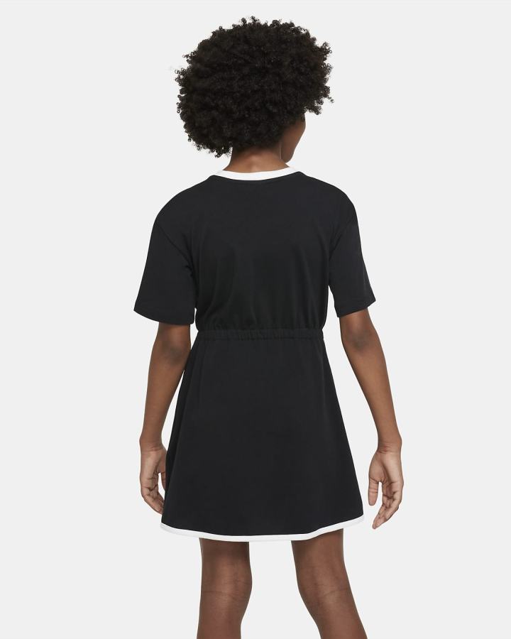 Vestido Nike Sportswear Icon Clash Kids Niña Negras Blancas | SOBRV-6301