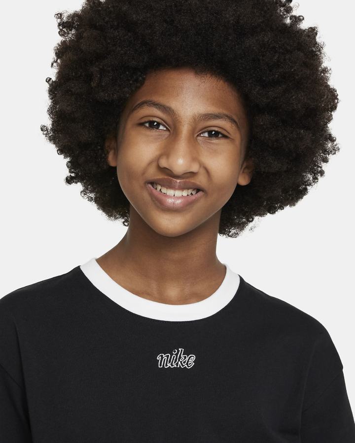 Vestido Nike Sportswear Icon Clash Kids Niña Negras Blancas | SOBRV-6301
