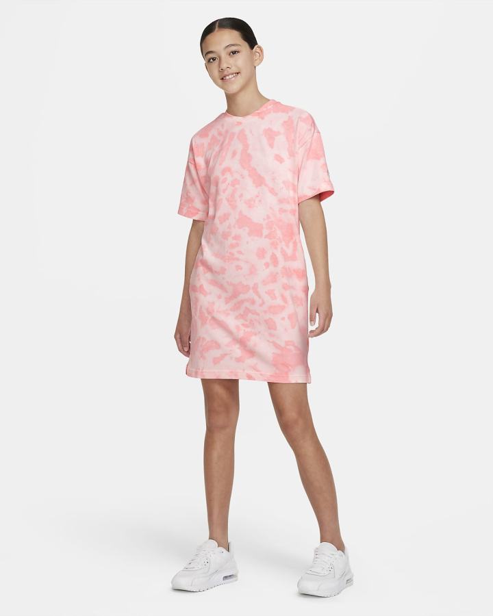 Vestido Nike Sportswear Kids Niña Rojas Claro Blancas | LITKN-5214