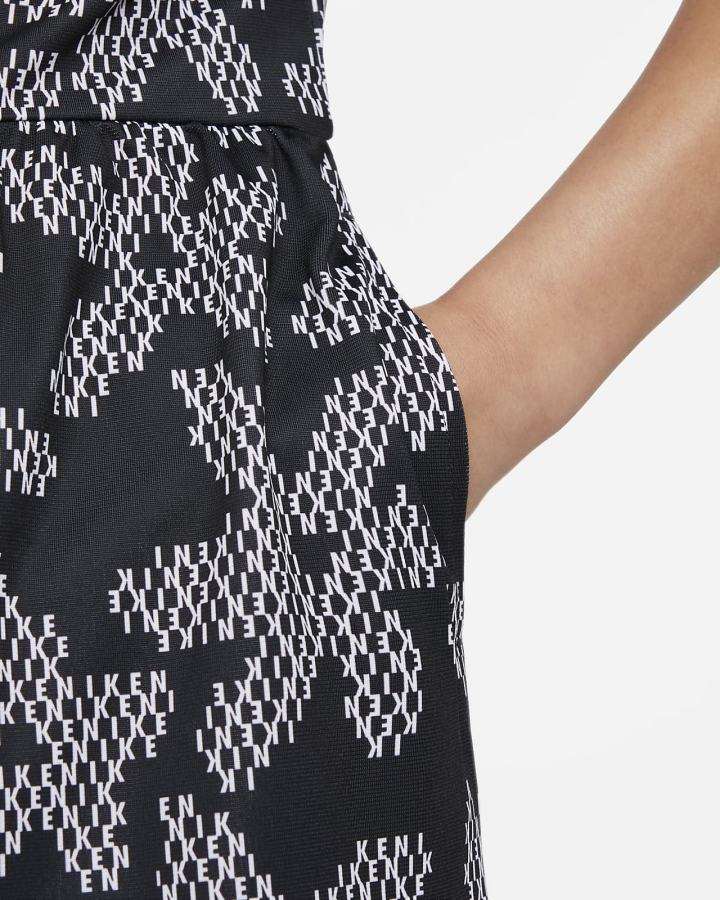Vestido Nike Sportswear Kids Printed Short-Sleeve Niña Negras Blancas | KCAGU-7694