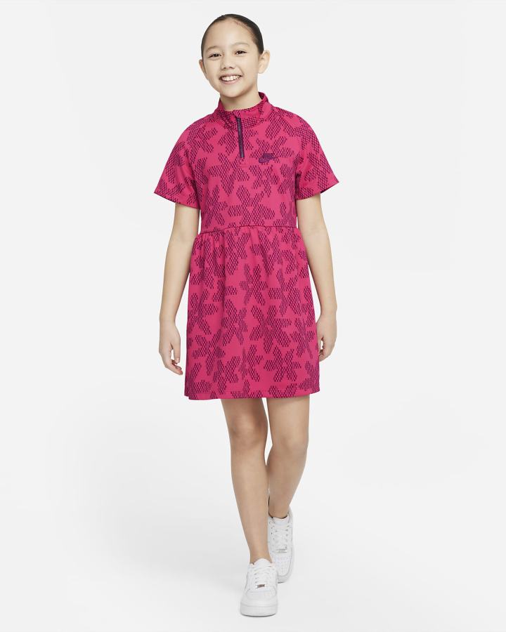 Vestido Nike Sportswear Kids Printed Short-Sleeve Niña Rosas | WQJRL-6128